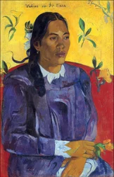 タヒチ：ヴァヒネ・ノ・テ・ティアレ（花を持つ女）、ポール・ゴーギャン（1891年）
