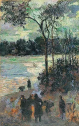 川岸の火、1886