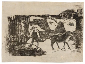 後期木版画集より「牛車」