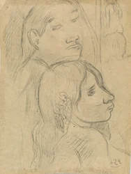 2 人のマルケサス人 [裏面]、c. 1902年。