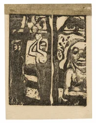 果物とオビリを摘む女