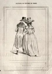 フランスの衣装の歴史：パリジャン、1843年。