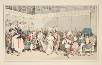仮面舞踏会。1828年、1829年、1830年に刊行されたガヴァルニの変装（原文ママ）。