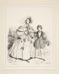 朝のネグリジェ。1835年。