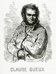 クロード・グーの肖像、1834年（白黒彫刻）