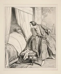 姪を探して窓を間違え、叔母の家に落ちる。