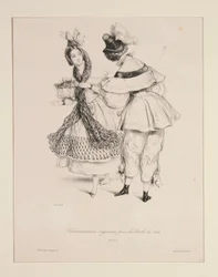 TRAVESTISSEMENS (sic) 1834 年のボールのオリジナル。 3と4。