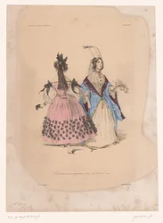 ボール ガウンの 2 人の女性 Travestissemens originaux pour les Bals de 1834 (オブジェクトのタイトル) イマジナティブ・クロージング（連載タイトル） ファンタジー (オブジェクトのシリーズ タイトル)
