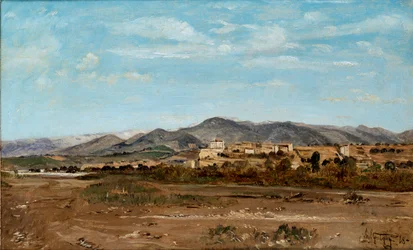 ローリスの村、デュランス川のほとりにあるボークルーズ、1868年