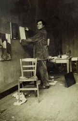 アメデオ・モディリアーニ、アトリエにて、1915年頃