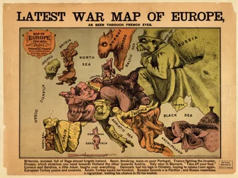 ヨーロッパの最新の戦争マップ：フランスの目を通して見た