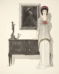 Les Robes de Paul Poiretパブのイブニングドレス。 1908（ステンシルプリント）