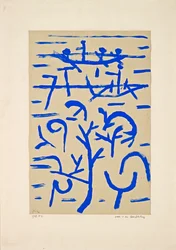 洪水の中の船、1937年