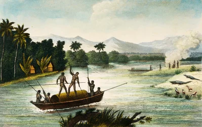 マグダレナ川、コロンビア、1822 年と 1823 年にコロンビア共和国の旅からポール ルグランによって彫刻、Gaspard セオドア Mollien (1796-1872)、南アメリカ