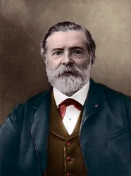 エティエンヌ＝ジュール・マレイ（1830-1904）の肖像。英国の科学者・年代写真家で、血圧計を発明し、写真と映画の先駆者。Photo by Nadar, Paul (1856-1939)。デジタルカラーリング。