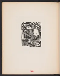 Places "の挿絵。ポール・ナッシュがデザインと彫刻を手がけた版木から複製された7枚の版画と散文による挿絵。ロンドン、ウィリアム・ハイネマン、巻末