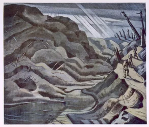風景、主の年 1917 年、前線の英国の芸術家、西部戦線の継続、パート 3、ポール ナッシュから