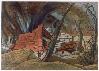 Shell Bursting, from British Artists at the Front, Continuing of The Western Front, Part Three, ポール・ナッシュ
