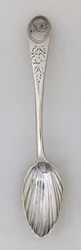 フルートティースプーン、c.1785（シルバー）