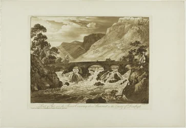 Denbigh 郡の Llanrwst の上流にある Conway 川に架かる Pont y Pair