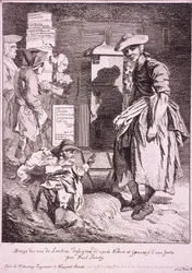 ラリーショーをする女性、ロンドンの叫び、1760