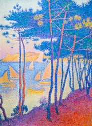 帆船と松の木、c。 1896年（キャンバスに油彩）