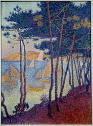 帆と松の絵 ポール・シニャック（1863-1935）1896年 個人蔵