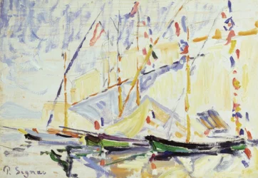 サントロペ。アーティスト：PAUL SIGNAC。博物館：ガレリアコートール-ロンドン- G.ブレタワ
