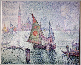 ベニスの緑のヴェールポール・シニャック（1863-1935）の絵画