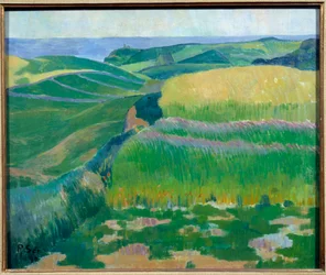 Les bles sont verts au Pouldu ポール・セルジエ（1863-1927）の絵画 1890年ブレスト、Musee des Beaux Arts