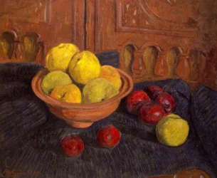 P.セルジエ、リンゴのある静物-絵画、1915
