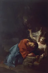 庭のキリスト、1750年頃、Paul Troger（1698-1762）作、キャンバスに油彩、241x157 cm
