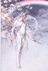その水っぽいアーチと混乱している私と空の女王は、これらを残します、The Tempest、1908年からのイラスト