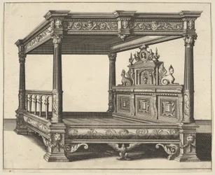 Verscheyden Schrynwerckのキャノピーベッド... [複数の大工...]、1658年。