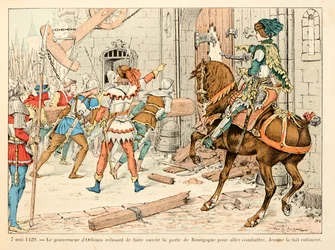 セオドア・カフ著、ポール・デ・セマン（1855-1915）絵の「ジャンヌ・ダルク」からの引用。5月7日
