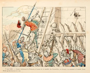 セオドア・カフ著、ポール・デ・セマン（1855-1915）絵の『ジャンヌ・ダルク』からの引用。5月7日