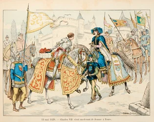 イラストはテオドール・カフ著、ポール・デ・セマン（1855-1915）画の「ジョーン・オブ・アーク」から引用しています。5月13日