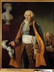 ラプラス侯爵ピエール・シモン（ラプレイス）（1745-1827）の肖像 天文学者 ポーラン・ゲラン（1783-1855）の絵画 19世紀 日1,46 x 1,13 m