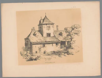 イクセルのカントリーハウスの眺め Ixelles (オブジェクトのタイトル) Paulus Lauters の Picturesque Faces (シリーズ タイトル) Etrennes pittoresques pour 1839, par Lauters (シリーズタイトル)