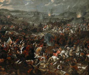 1683 年 9 月 12 日のウィーンの戦い、1683 ～ 84 年頃（キャンバスに油彩）