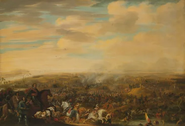 ニーウポルトの戦いにおけるモーリス王子、1632-1640年頃（油彩・パネル）