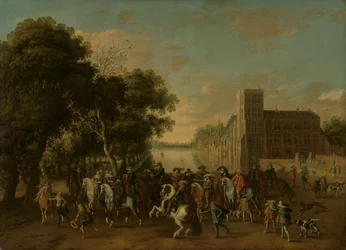 Prince Maurits, accompanied by Prince Frederik Hendrik, Frederick V of Bohemia and his Wife Elizabeth Stuart, and Others, on the Buitenhof, The Hague   1395926   ja       japanese Successfully Translated  Original: Duke John II of Brabant, 1872-1877. Trans