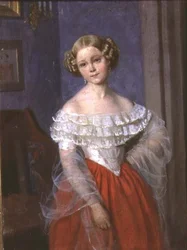 オルガ・イヴァノヴナ・デーモンカラ（1840-1927）の肖像 1851年（油彩・キャンバス）