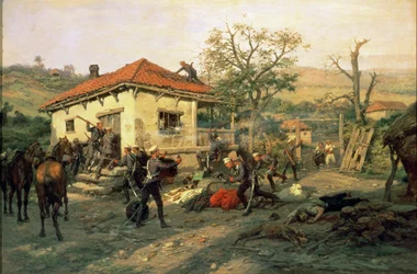 1876 年から 1877 年にかけての露土戦争の様子
