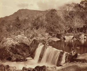 滝、ウィックロー州、1870年頃。1870年（写真）