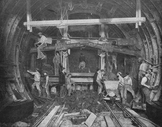 地下鉄の発掘、グレートノーザンアンドシティレイルウェイ、ロンドン、c1903 1903