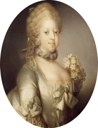 イギリス1751-1775、デンマークの女王、1767年頃のキャロラインマチルダの肖像。