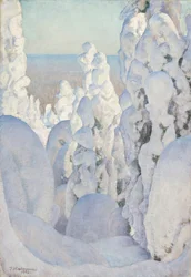 キナミの冬景色、1923年。
