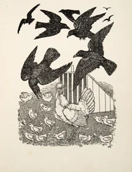 動物の百話、パブからの計算カラス。 1924