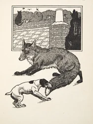 フォックスチェイシング、百匹の逸話、動物、パブ。 1924
